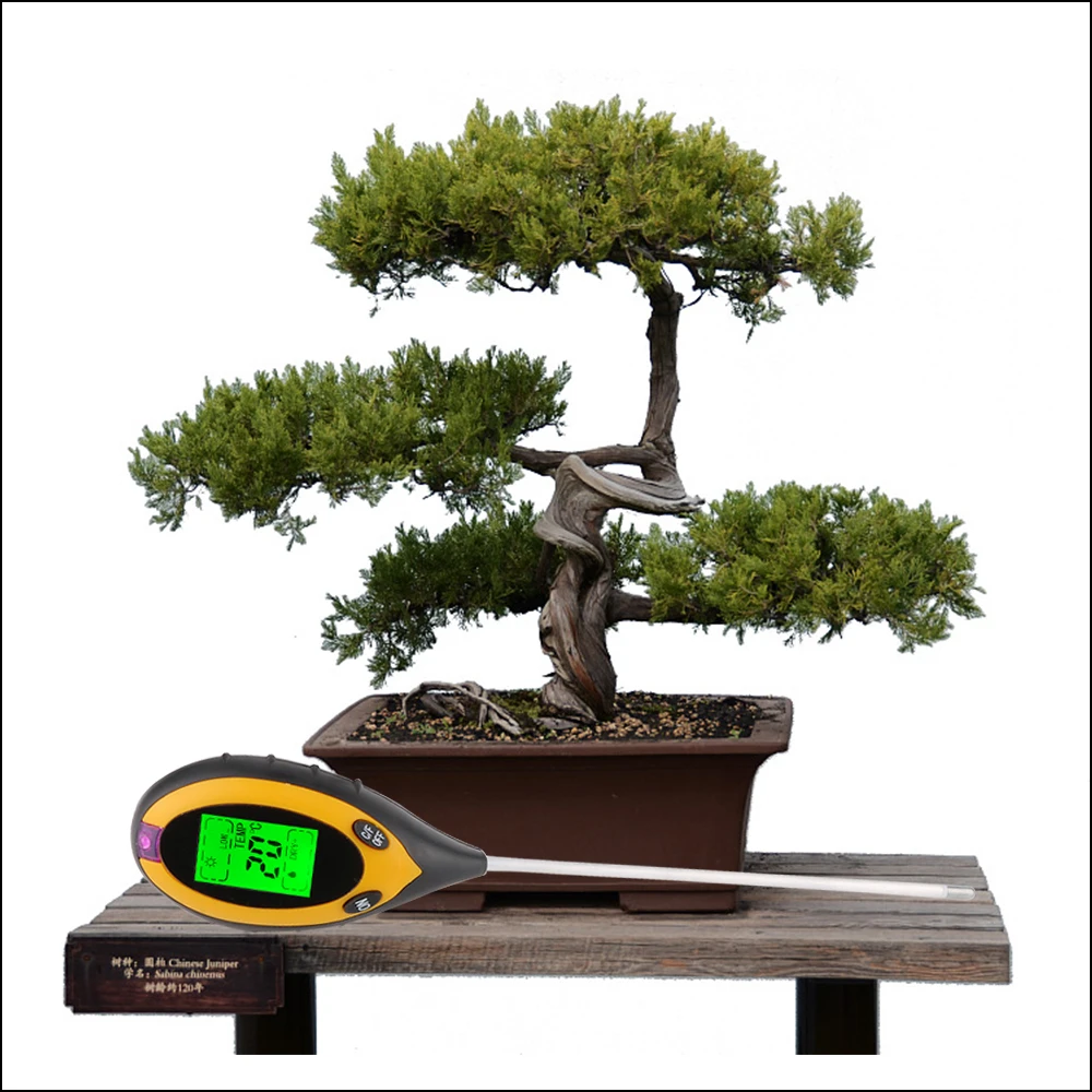 RZ 4 in1 Soil Moisture PH Meter Monitor Digital Gardening Plant Flowers Tester Farming Sunlight Acidity Humidity | Инструменты