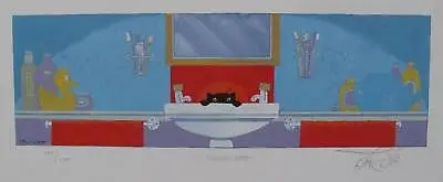 Тони Гоффе Рука рисует Утро Мыть Кошка Банные Картины Маслом Целомудрие