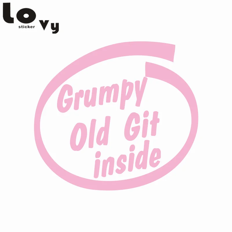GRUMPY OLD GIT внутри забавная наклейка для автомобилей Новинка Шутка Автомобильная