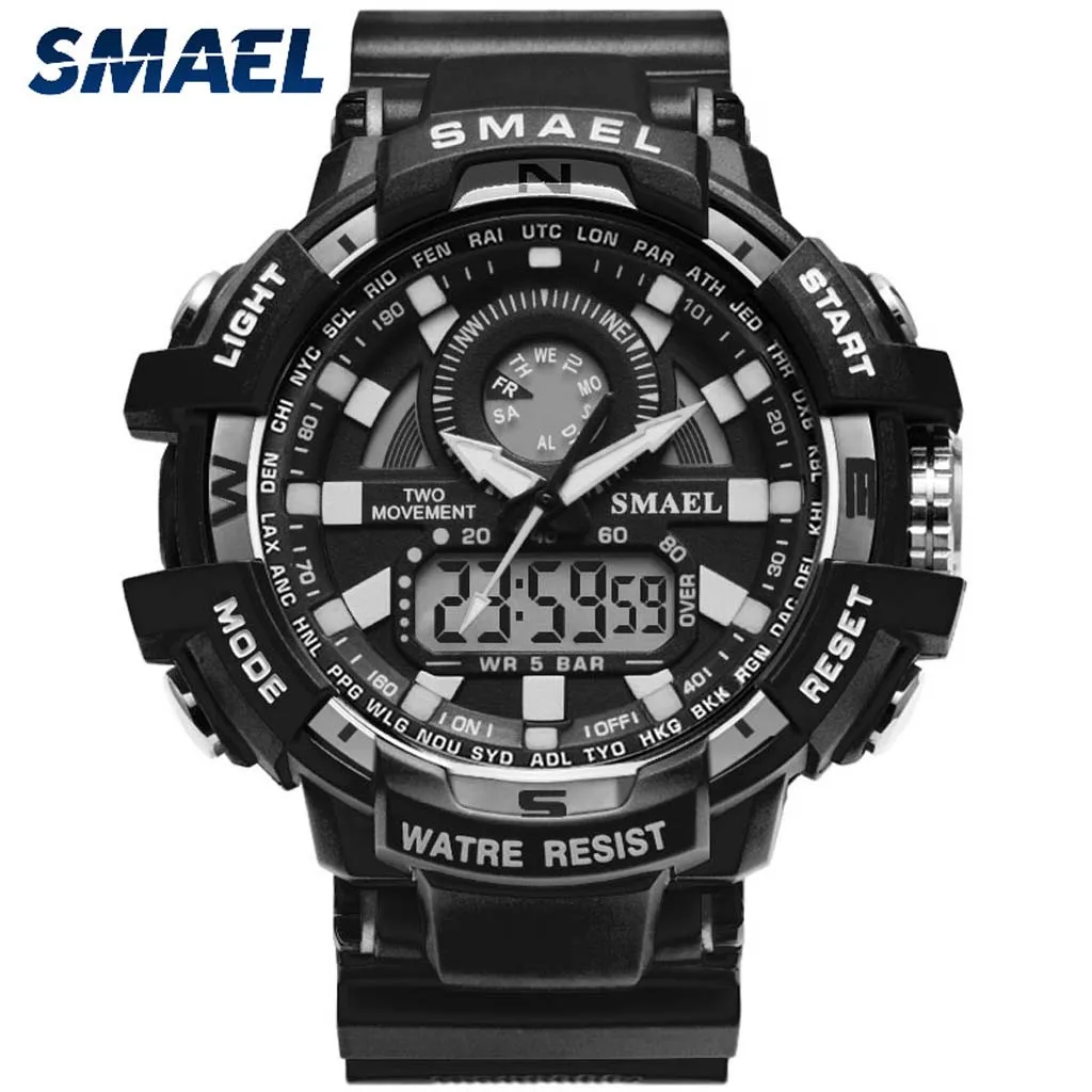 Reloj relogio повседневные часы мужские водонепроницаемые наручные часы светодиодный цифровые часы мужские спортивные часы reloj hombre relogio Hot#10