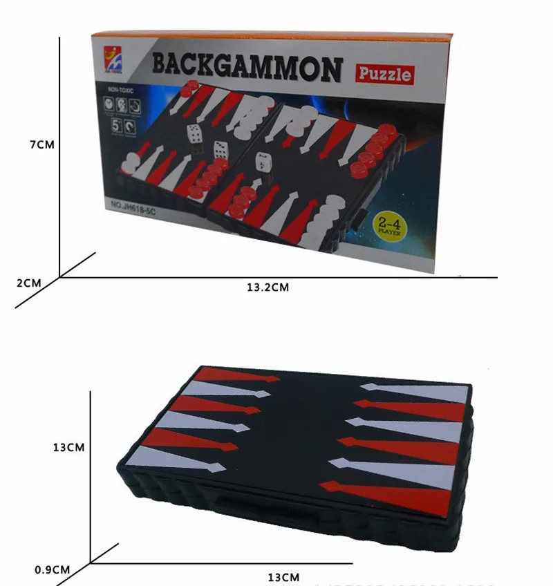 Портативный Профессиональный пластиковые магнитные Нарды фишек и кости набор