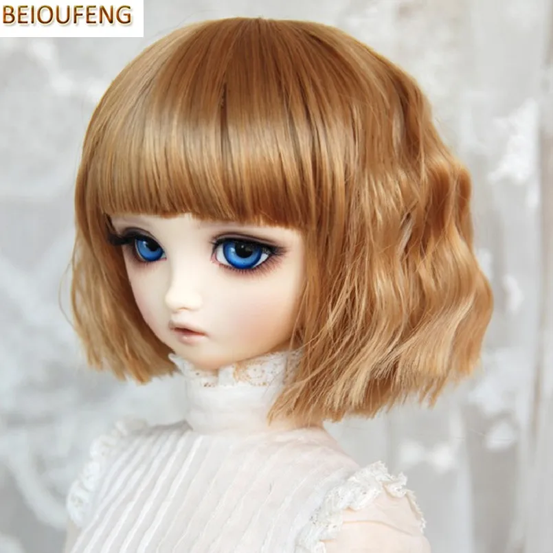 BEIOUFENG 1/3 1/4 BJD Doll Wigs Fashion Short Curly Hair Accessories for Dolls High Temperature Wire | Игрушки и хобби