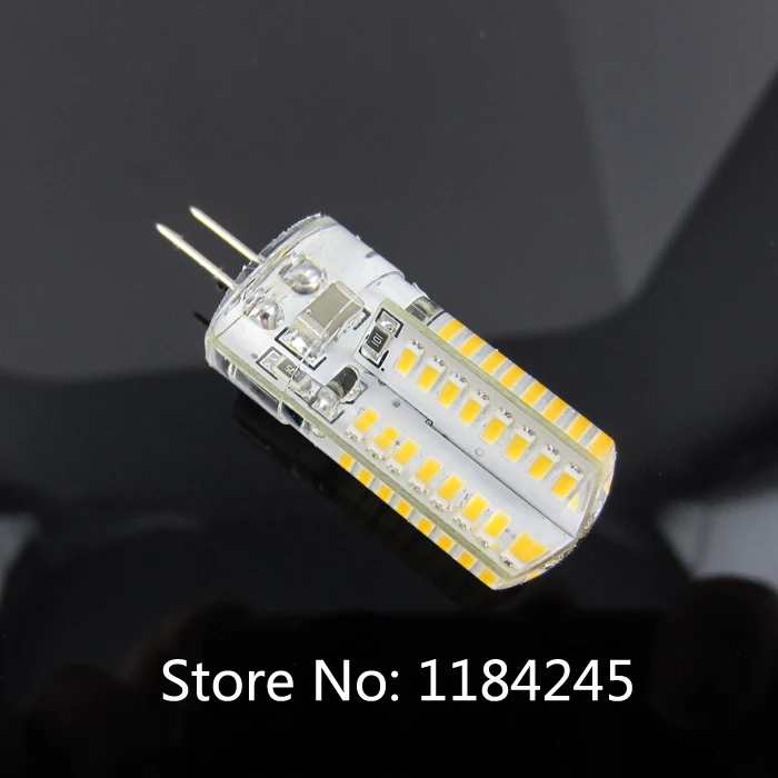 Новое поступление силиконовых точечных ламп G4 6W 64 SMD 3014 Светодиодные лампы