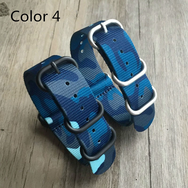 MERJUST Quality Nato Strap 18MM 20MM 22MM 24MM Camo Blue Army Green Nylon Watch band  For Military Watch wristband Bracelet images - 6