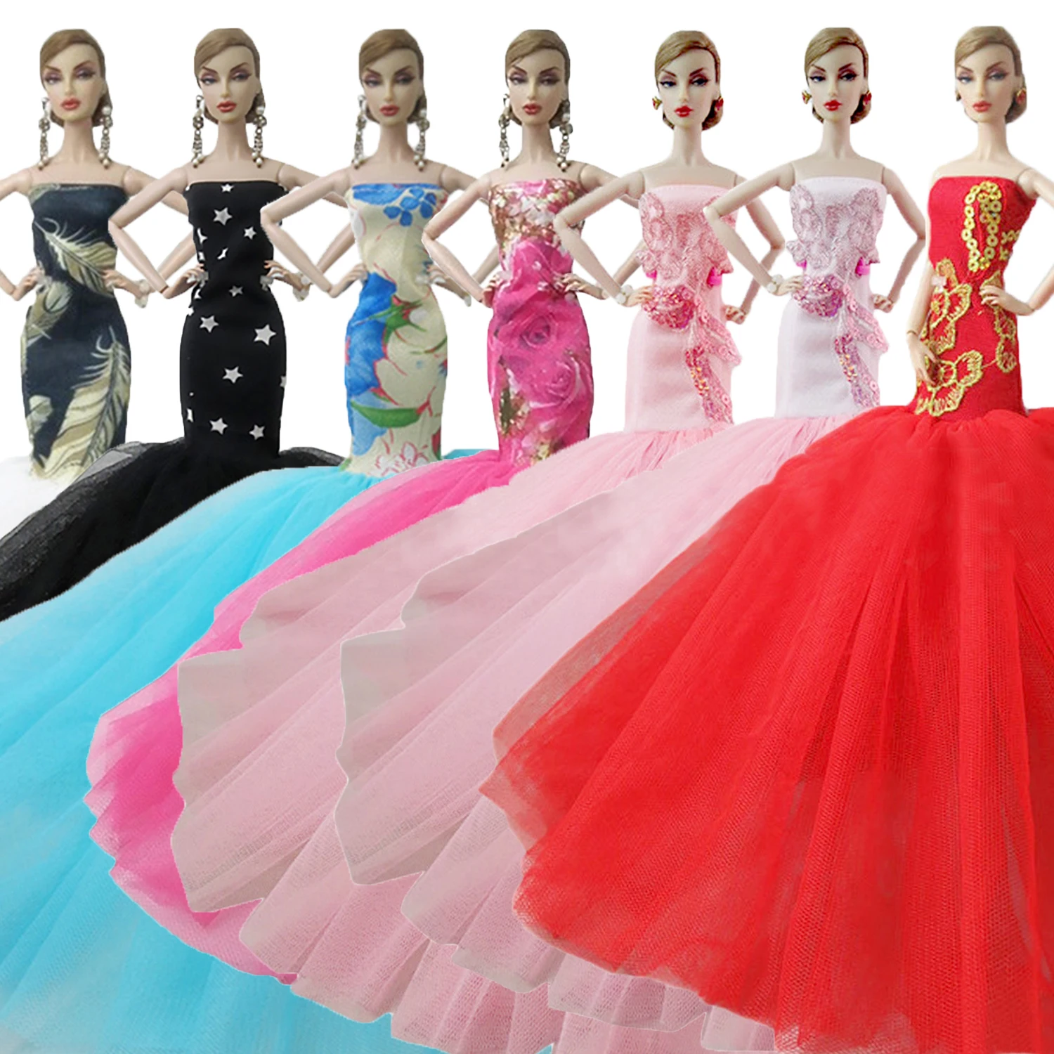 Красное Кружевное Свадебное платье Besegad Doll с длинным хвостом и блестками платья