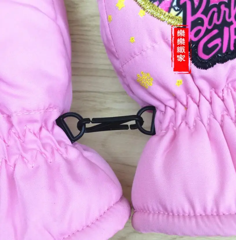 Winter warm baby girl mittens Children princess ski outdoor cartoon gloves girls riding windproof waterproof For 2-4 Y | Детская одежда