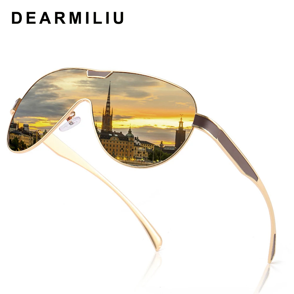 Мужские солнцезащитные очки DEARMILIU брендовые поляризационные унисекс с одной