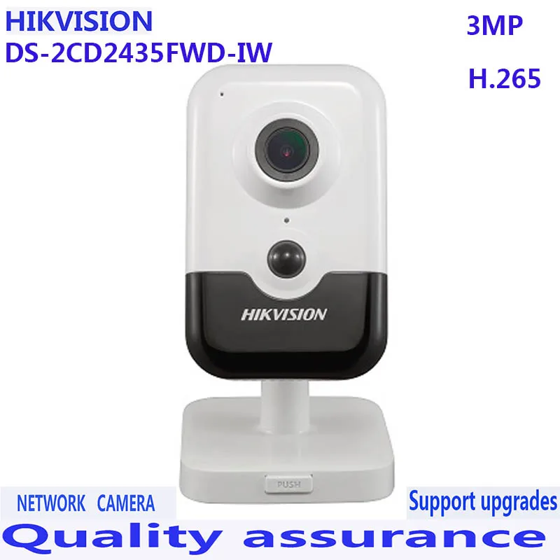 HIKVISION DS-2CD2435FWD-IW 3MP инфракрасный cube камера Встроенный микрофон H.265 мини