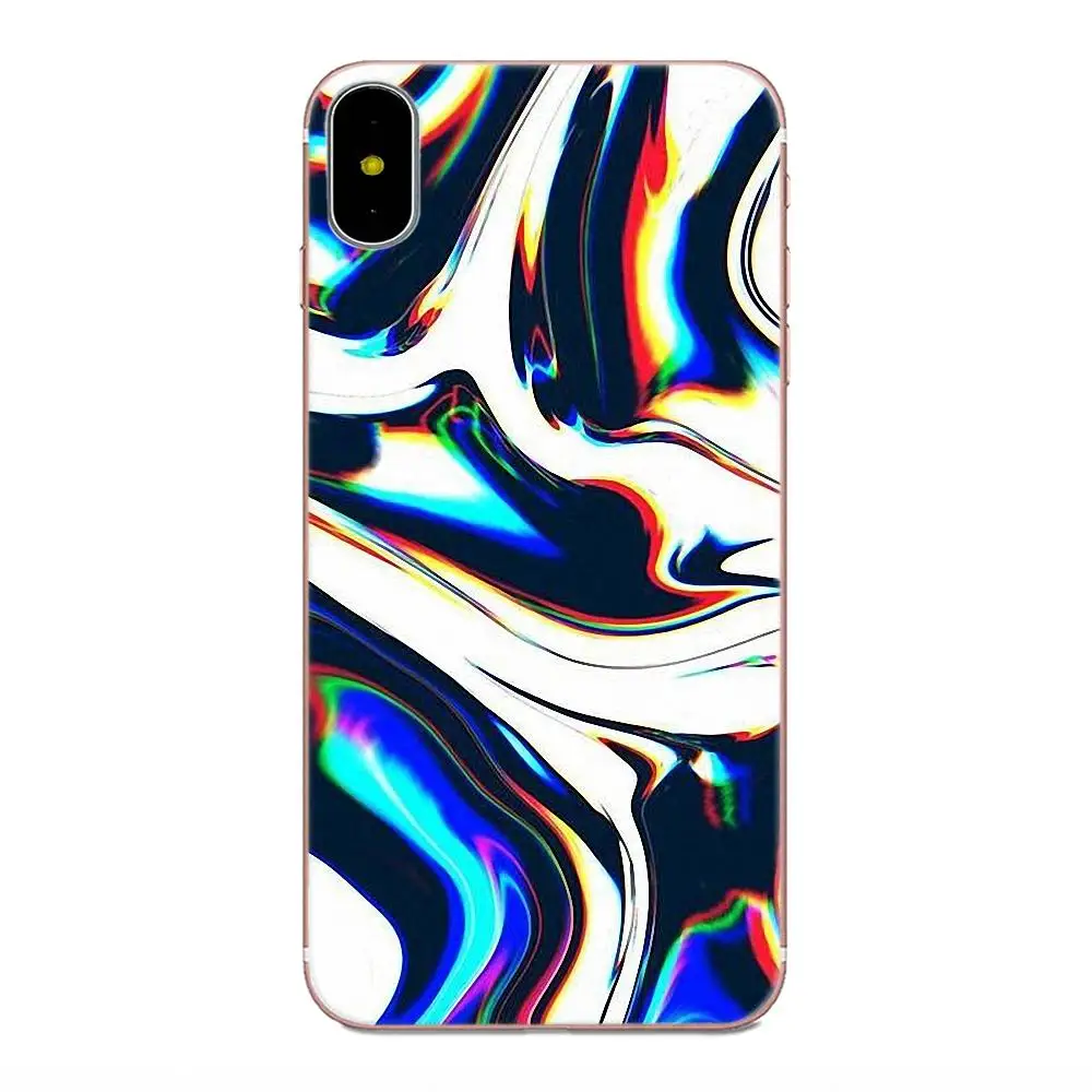 Мраморный камень розовый синий Вертикальный чехол для телефона Apple iPhone 4 4S 5 5C 5S SE 6