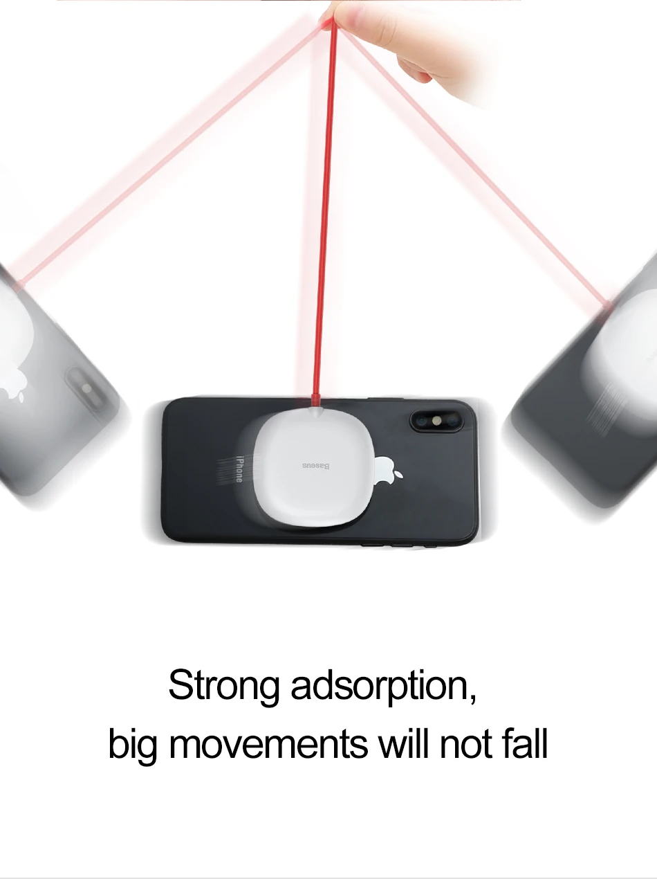 Baseus присоска Беспроводное зарядное устройство для iPhone XR XS Max портативный Быстрый беспроводной зарядный коврик для samsung Note 9 8 S10 S8
