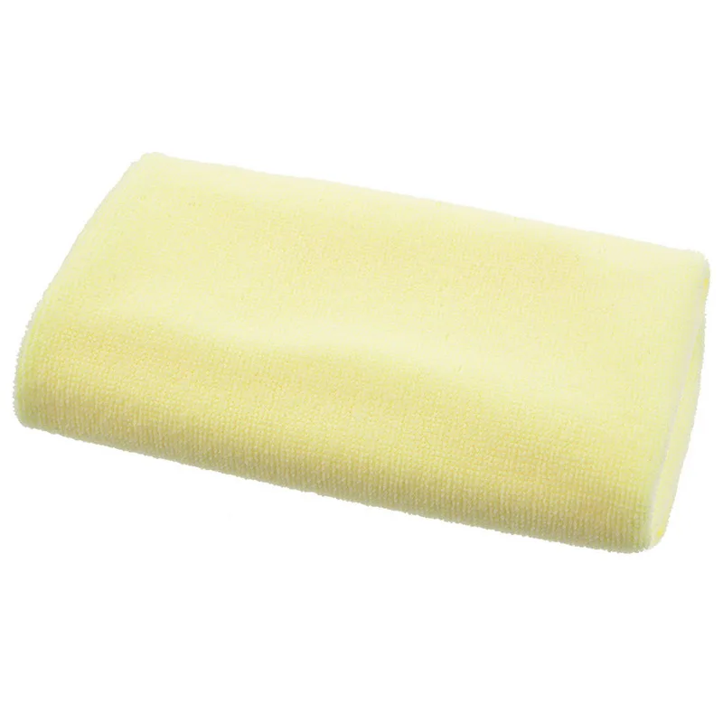 light yellow Urijk водопоглощающее чистое полотенце из чистого полиэстера пляжное полотенце однотонное плотное банное Супермягкие полотенца полотенце из микрофибры - Цвет: light yellow