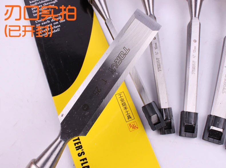 7 шт. деревянное долото хромированная стальная плоская лопатка рукоятка из ореха