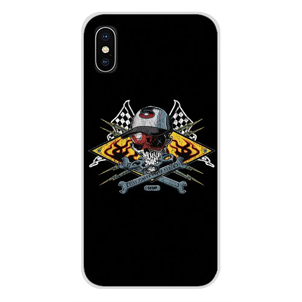Чехлы для мобильных телефонов Apple iPhone X, XR, XS MAX, 4, 4S, 5, 5S, 5C, SE, 6, 6 S, 7, 8 Plus, ipod touch, 5, 6, five finger death punch skull - Цвет: images 4