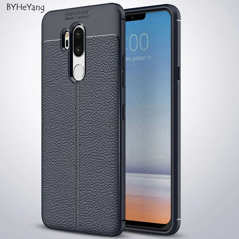 BYHeYang для LG G7 чехол ThinQ 6 1-дюймовый Личи шаблон Силиконовый ТПУ задняя крышка