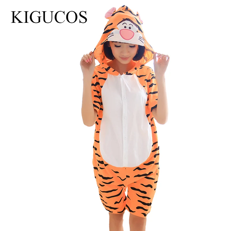 KIGUCOS женская летняя Пижама с коротким рукавом пижама рисунком для взрослых