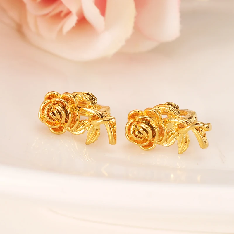 Bangrui Gold Color Ear Hook Stud Earrings Jewelry for Men Women Ethiopian/Arab/Brazilian/Africa/Middle East/Nigeria | Украшения и