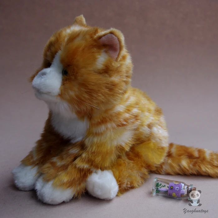 Желтая плюшевая игрушка Tabby Cat игрушечная кукла с животными Подарочные игрушки