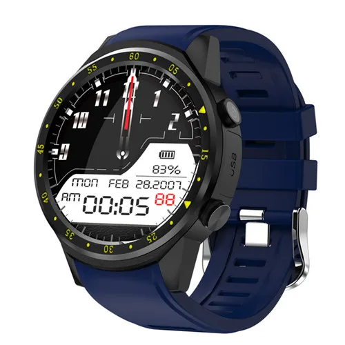 Blue Beseneur F1 gps Смарт часы для мужчин монитор сердечного ритма с камерой sim-карты Bluetooth Smartwatch для Android IOS наручные часы телефон - Цвет: Blue