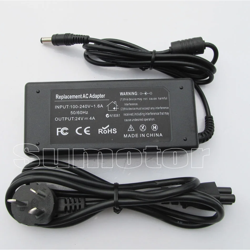AC к DC 24V 4A AC/DC электрический адаптер вход 100 ~ 240 V 50/60Hz выход 24 блок питания