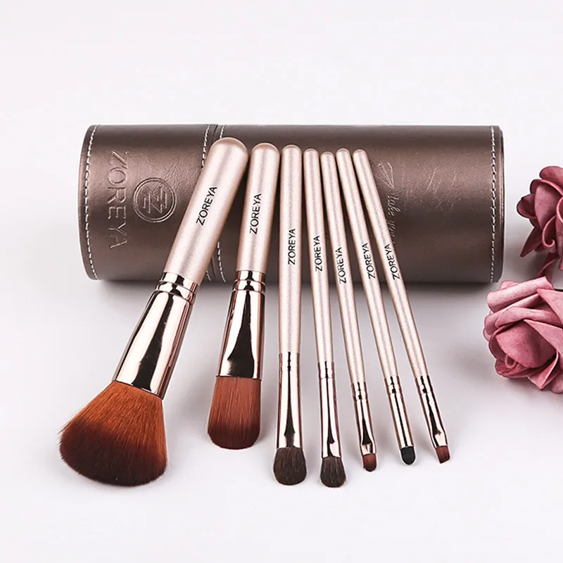 Zoreya Марка 7 шт. удобные кисти для макияжа мягкие из синтетического волоса пудра