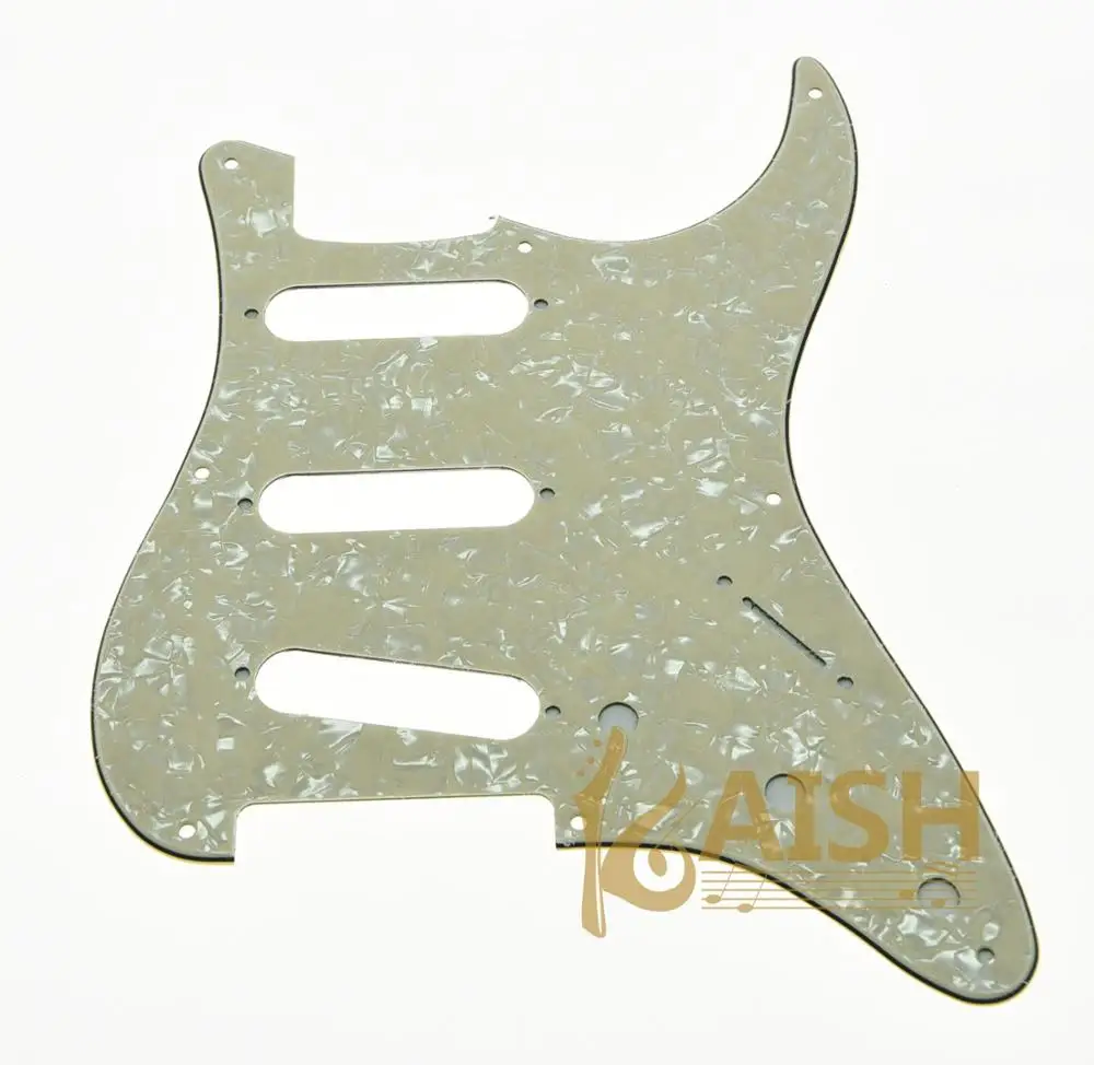 Aged Pearl KAISH USA Винтаж 8 отверстий ST Strat Гитара Накладка для защиты деки с винтами ST Scrach пластина различных цветов подходит для Fender - Цвет: Aged Pearl
