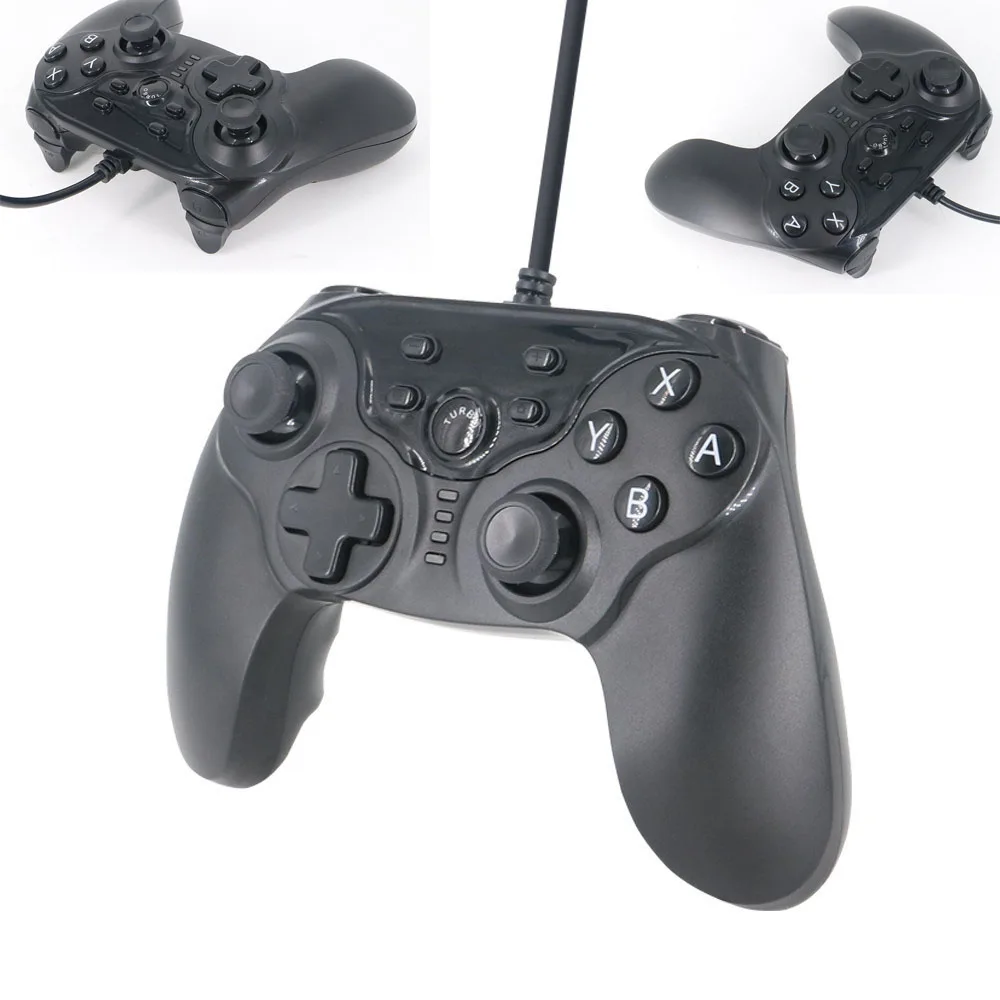 

Проводной геймпад для Nintendo NAND Switch NS USB, двойная вибрация двигателя для версии 3,0 Windows XP/WIN7/WIN8.1/WIN 10