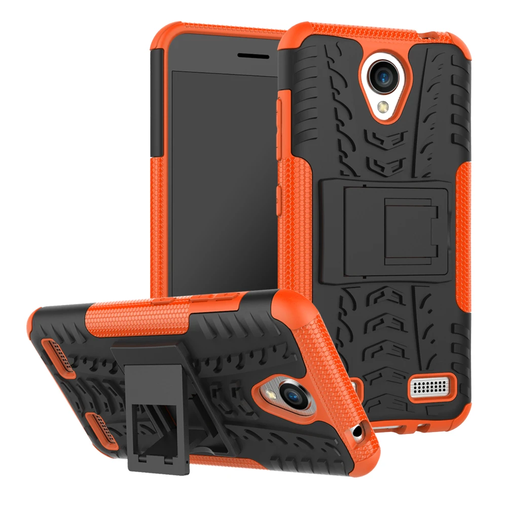 BrankBass 5.0inch For ZTE Blade A520 Case Silicone Dual Armor Back Cover with Stand Holder Hard | Мобильные телефоны и
