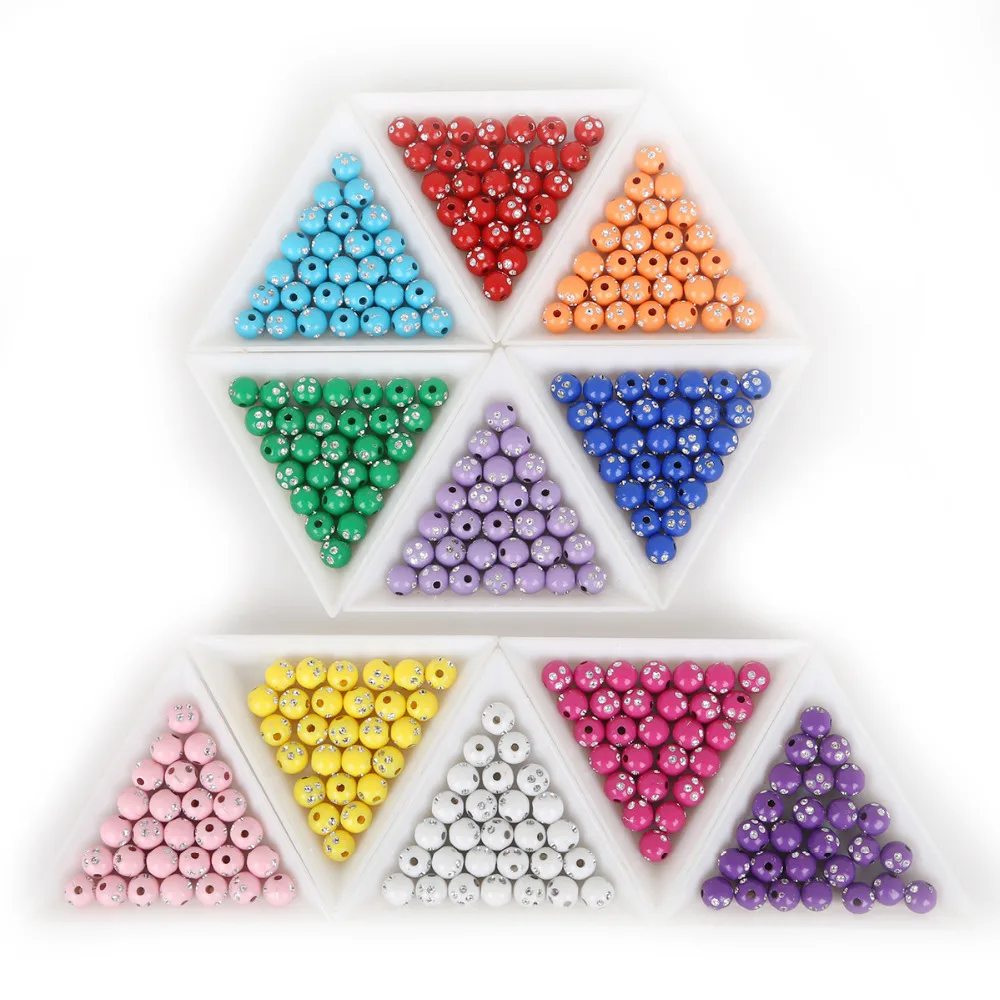 HOT Sale 8mm 100pcs/lot Shiny Acrylic Beads For Jewelry Making DIY Bracelet Necklace | Украшения и аксессуары