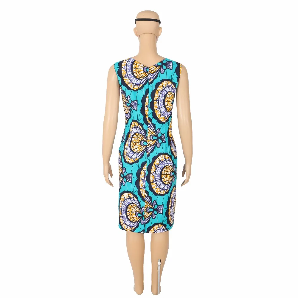 Vestidos африканские платья для женщин Дашики размера плюс модные Африканские Восковые платья с принтом Базен Riche африканские платья WY237