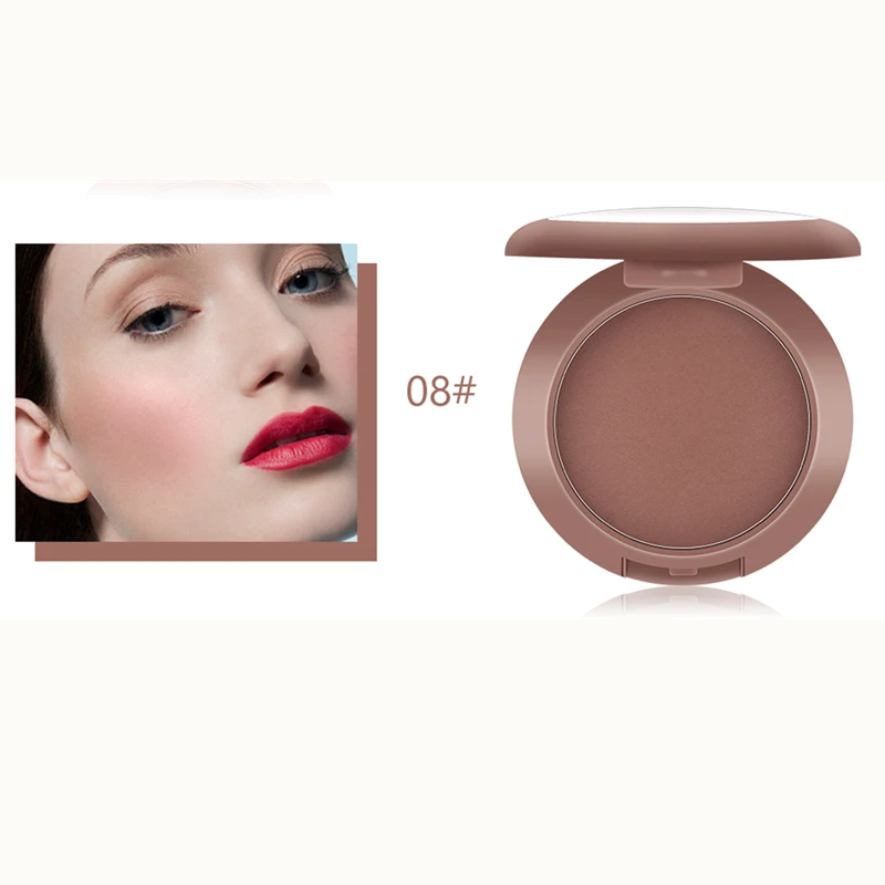 08 MISS ROSE Peach Запеченные Румяна текстура Румяна Палитра стойкая матовая Румяна для лица Контур Макияж Профессиональная Косметика для щек бронзатор - Цвет: 08