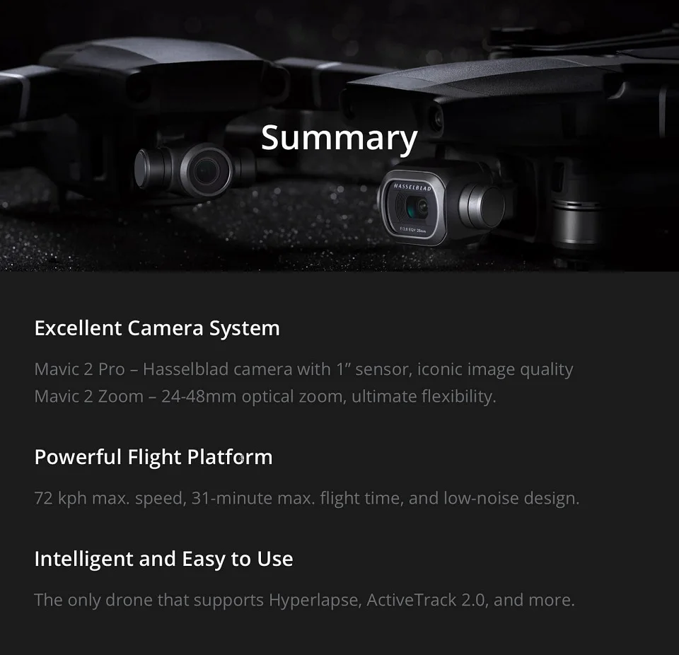 DJI Mavic 2 Zoom Drone, 2x оптический зум 4x Lossless FHD видео 48MP супер разрешение фотографии 31 мин Время полета 8 км пульт дистанционного управления