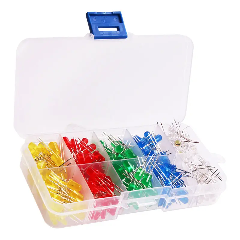 Набор светодиодных ламп Glyduino 300 шт. 3 мм 5 белый желтый красный зеленый синий