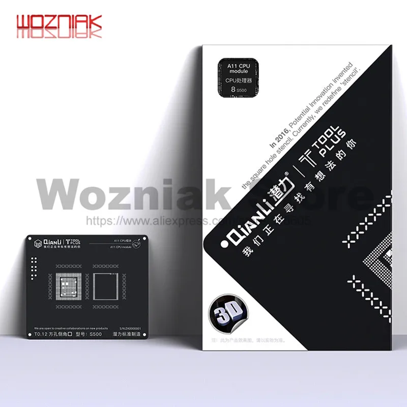 QIANLI 3D оловянный шаблон для посадки IPHONE A7 A8 A9 A10 A11 CPU верхний и нижний уровни