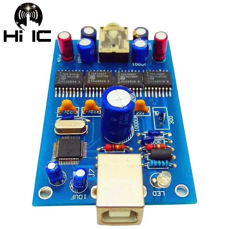 HiFi Цифровой аудио декодер параллельный 4 Road * TDA1543 DAC вход OTG/USB выход] 3 5 мм