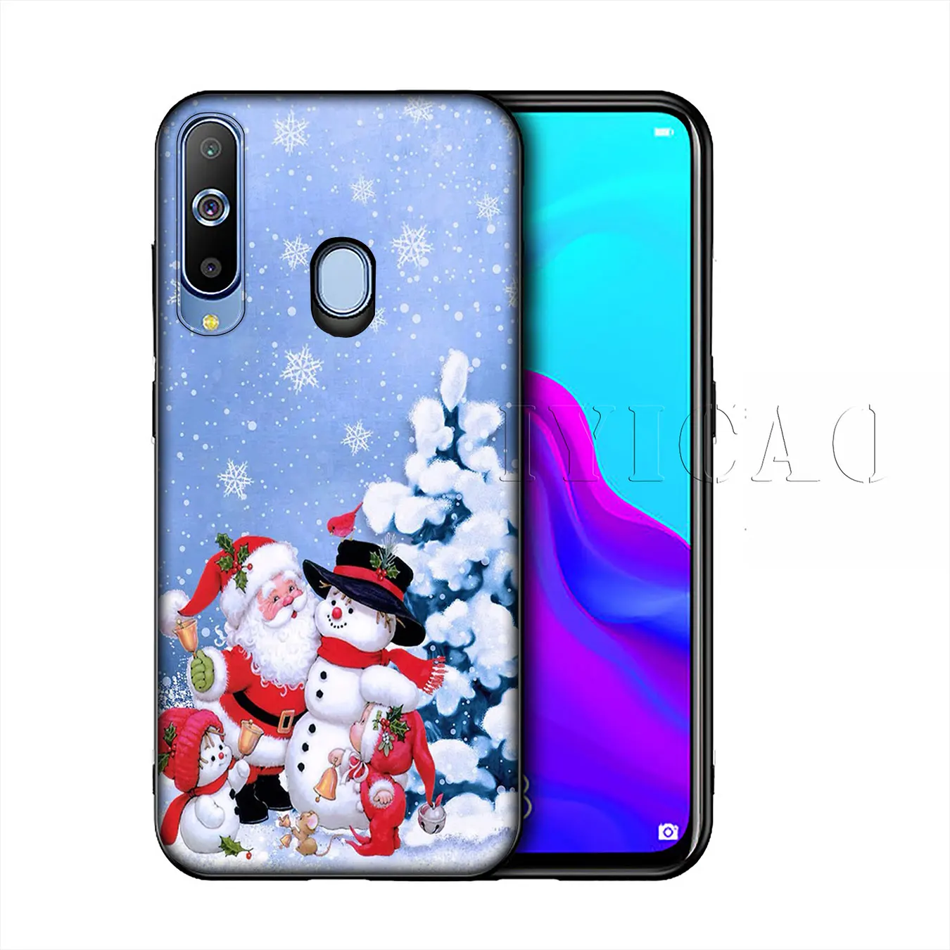 IYICAO New Year Christmas Soft Silicone Case for Samsung Galaxy A70 A60 A50 A40 A30 A20 A10 A50S A40S A30S A20E A10S Black Cover |