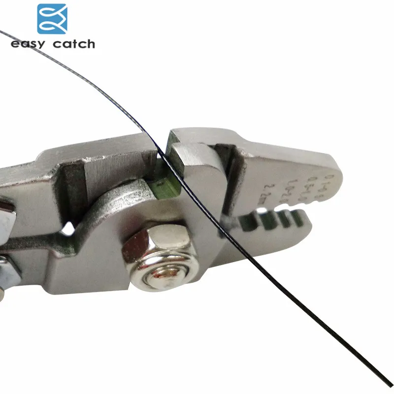 Easy Catch Stainless Steel 0.1-2.2mm Copper Tube Crimping Fishing Pliers Terminal Fishing Line Cutter Scissors Tool