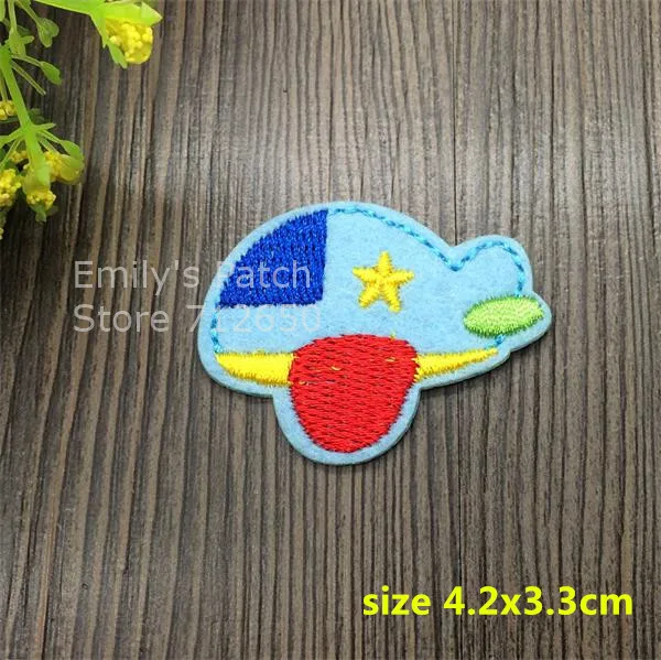 New arrival 10 pcs airplane Embroidered patches iron on cartoon Motif Applique hat bag shoe decor repair embroidery accessory | Дом и сад