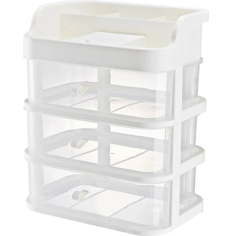 Прозрачный ящик для хранения косметики туалетный столик косметичка Экстра