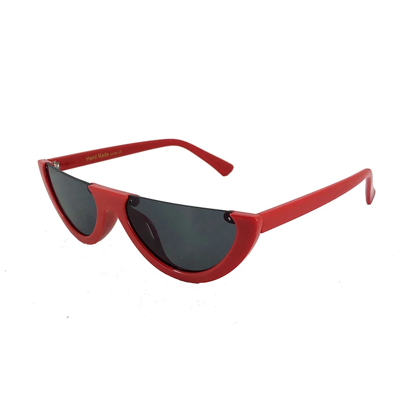 2020 Half Frame Women Cat Eye Sunglasses Hot New Arrival Fashion Ladies Pink Tint/Clear Lens Shades | Аксессуары для одежды
