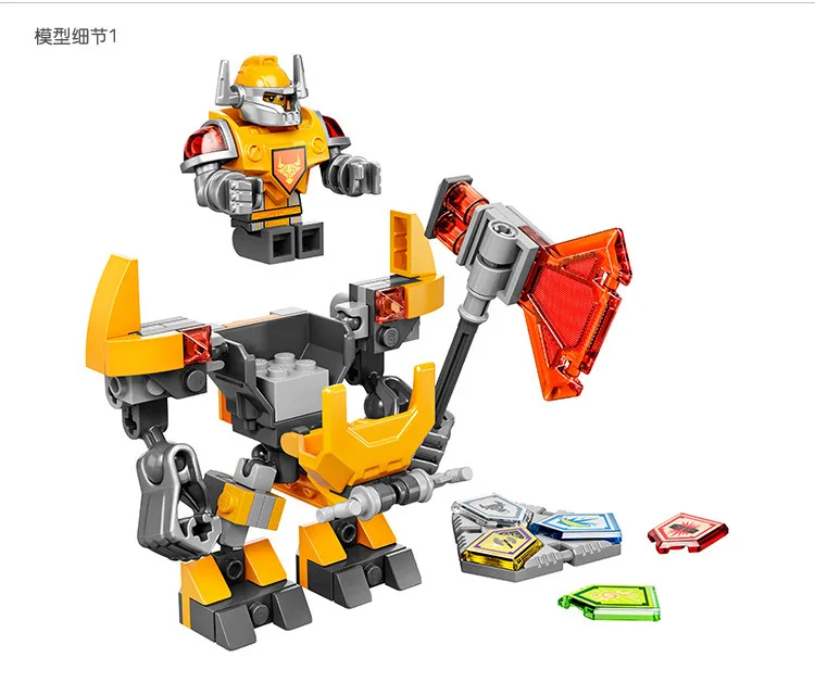 Nexo Knights боевой костюм Axl 70365 строительство комплект совместимы Бела Nexus рыцарь Axls