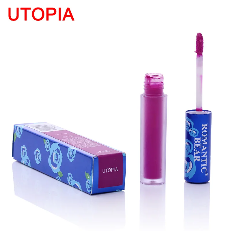 ROMANTIC BEAR Matte Lipstick Batom Lips Makeup Rouge Waterproof Liquid Lip Gloss Hot Mdf | Красота и здоровье