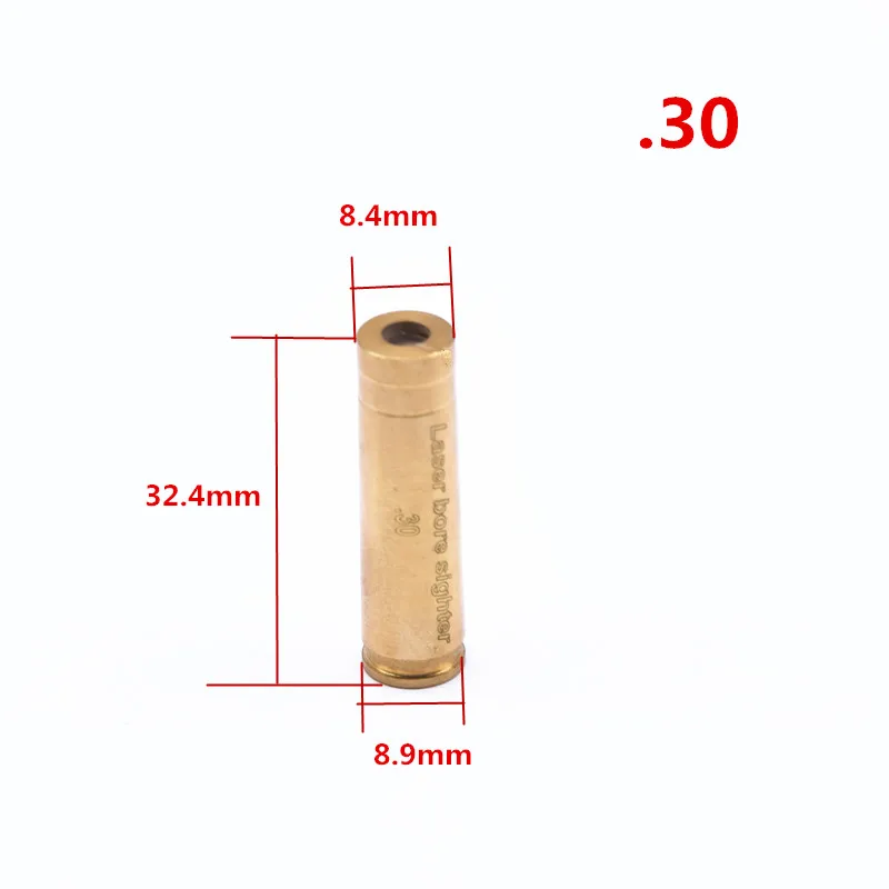 Новинка красный точечный Лазер латунь медь boresight CAL 7 мм 38 303 30 12GA 8X57JRS 223 картридж