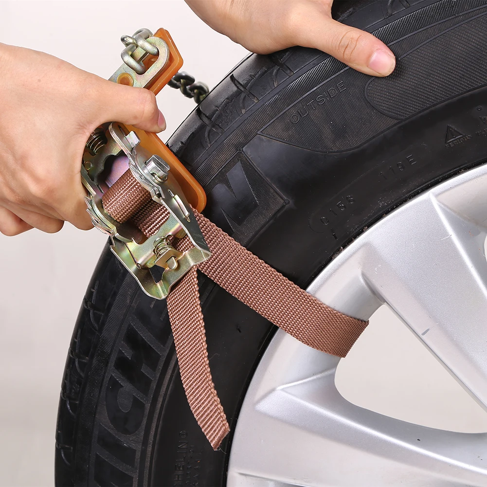 Tire Anti-skid Steel Chain Snow Mud Car Security Tyre Belt Clip-on Chain for Car Truck SUV 4pcs/6pcs Dropship 9.29