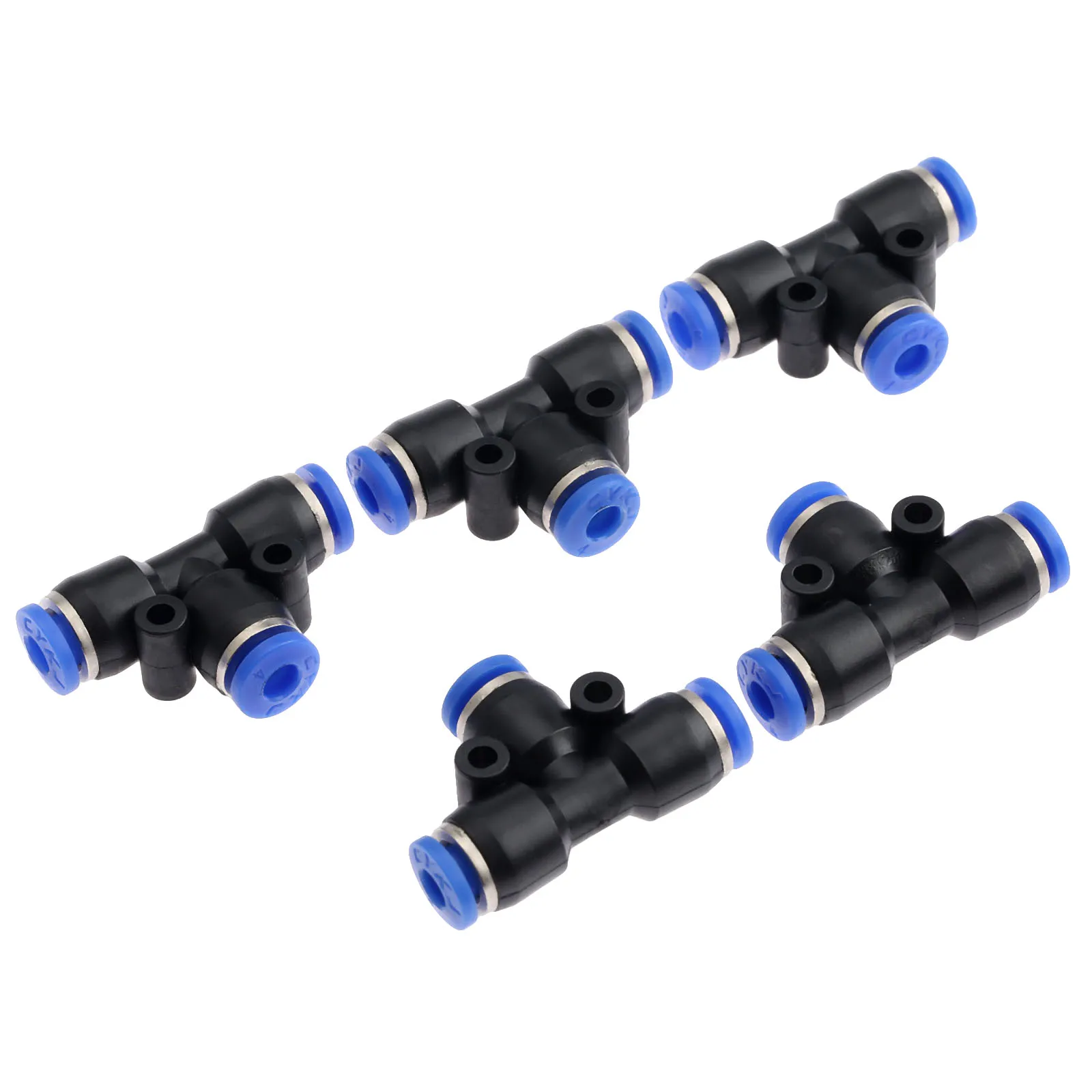 5 шт. PE4 Т-образный перекресток пневматические фитинги воздушный 3 способа быстрой