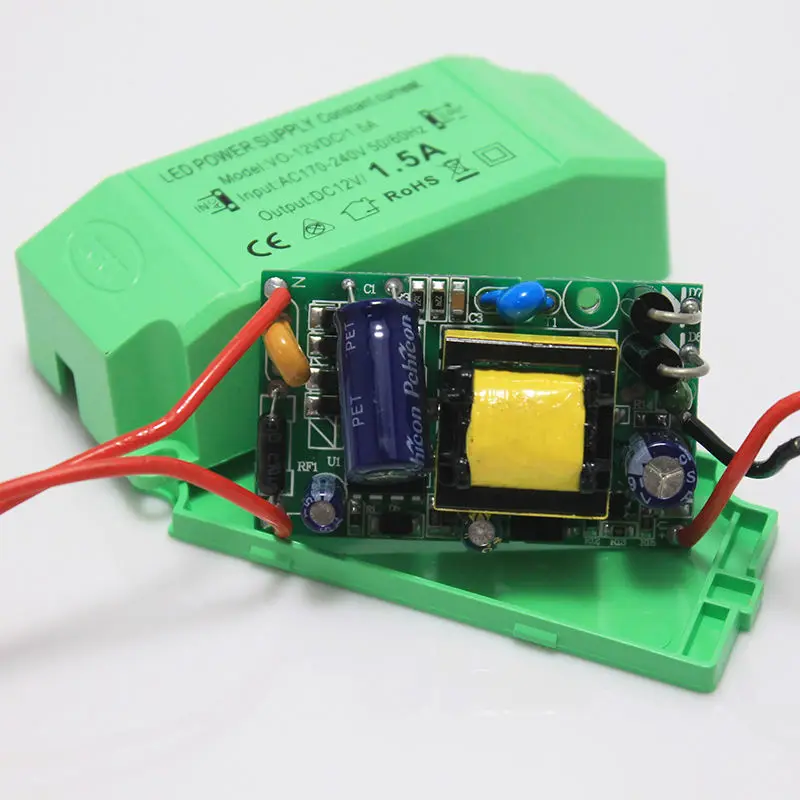 Высокое качество выход DC12V 1.5A 18 Вт источник постоянного тока светодиодный