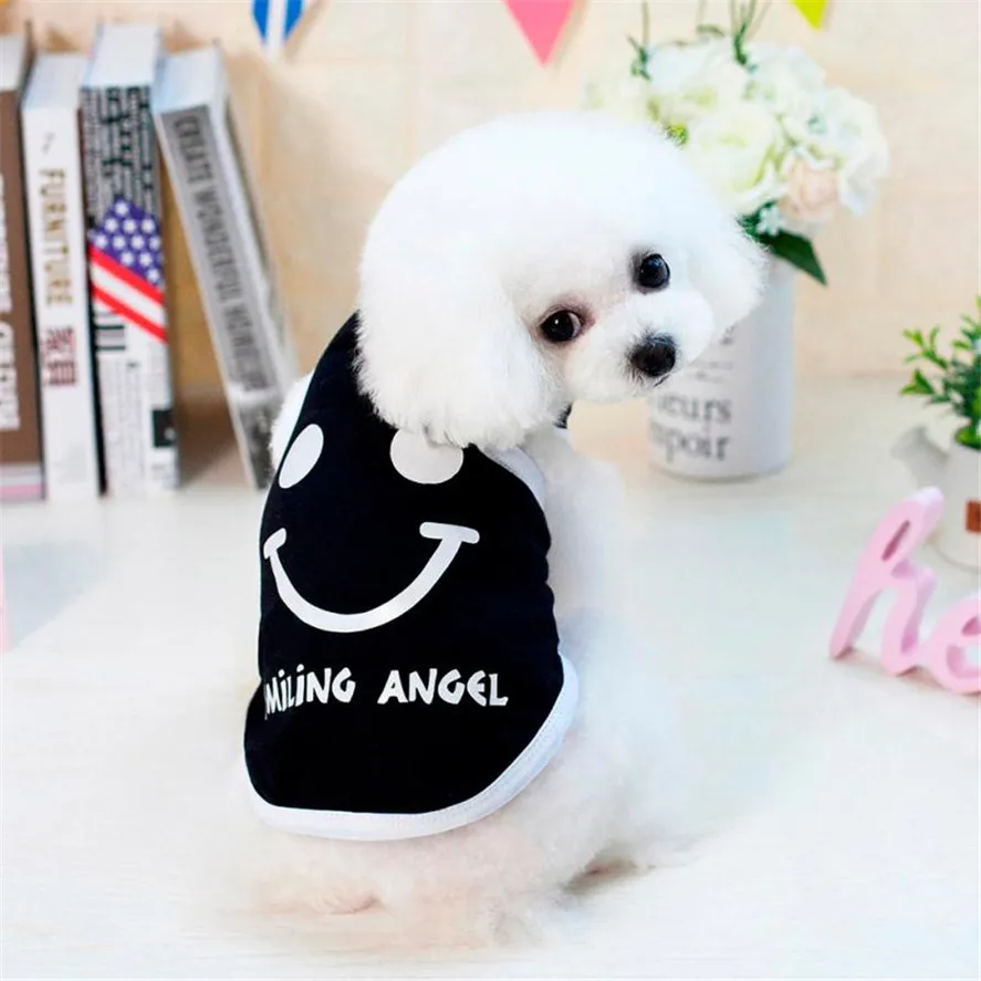 Новинка 1 шт. весна-лето маленькая жилетка для собак питомец собака улыбка жилет