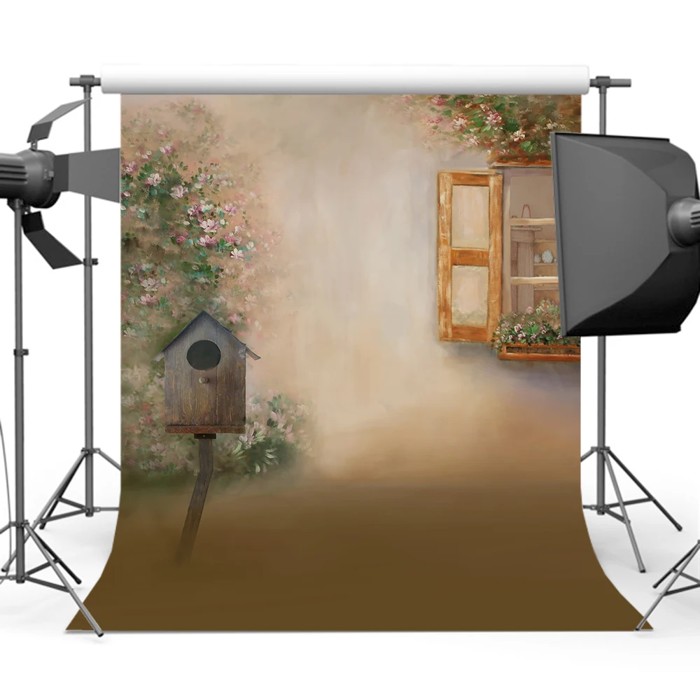 Фоны Mehofoto с изображением старых окон фотография картина маслом цветы ретро фоны