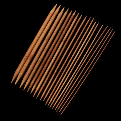 11 размеров 13 см Бамбуковые Спицы крючки для вязания крючком двойные