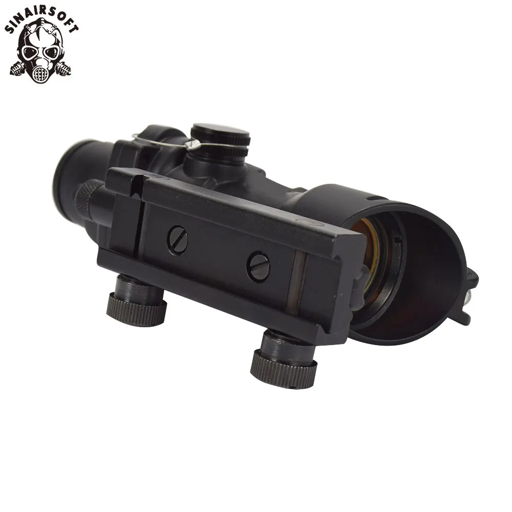 Охотничий оптический прицел SINAIRSOFT ACOG 1X32 из натурального волокна с красным и