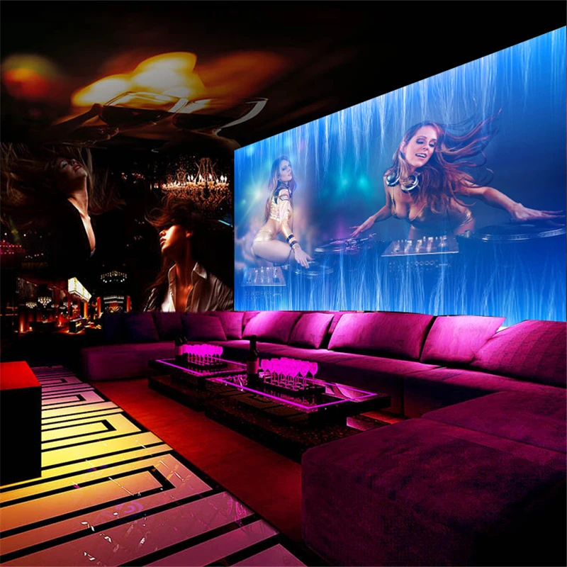 Обои для KTV 3D стереоскопические тематические обои на заказ ночного клуба бара |